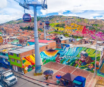 Os bairros de Bogotá: El Paraíso Favela Tour com Teleférico