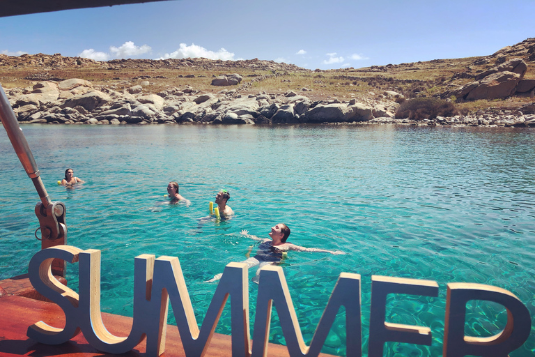 Mykonos: Delos and Rhenia Islands Cruise with BBQ Meal Cruise with Delos Guided Tour