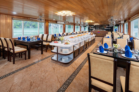 Best Halong 5-Star Day Cruise: Buffet Lunch, Wine &amp; JacuzziPick-up from Hanoi