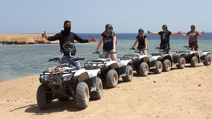 makadi bay 2hour quad bike sea and desert tour