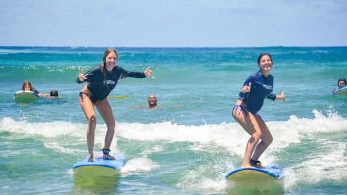 kauai small group surf lesson on poipu beach