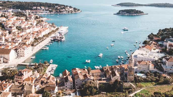 from trogir blue cave hvar and 5 islands private boat tour