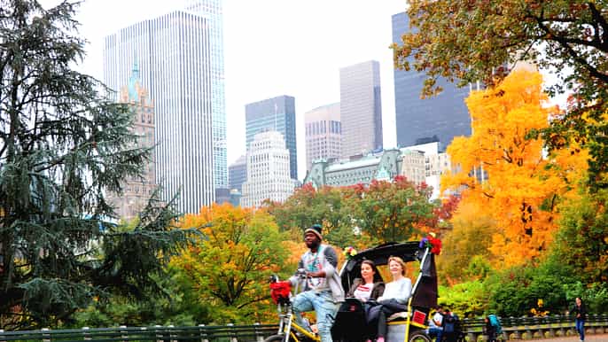 nyc pedicab tour central park rockefeller times square