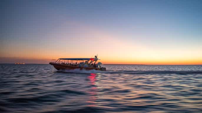 darwin sunset harbour cruise with fish and chips dinner