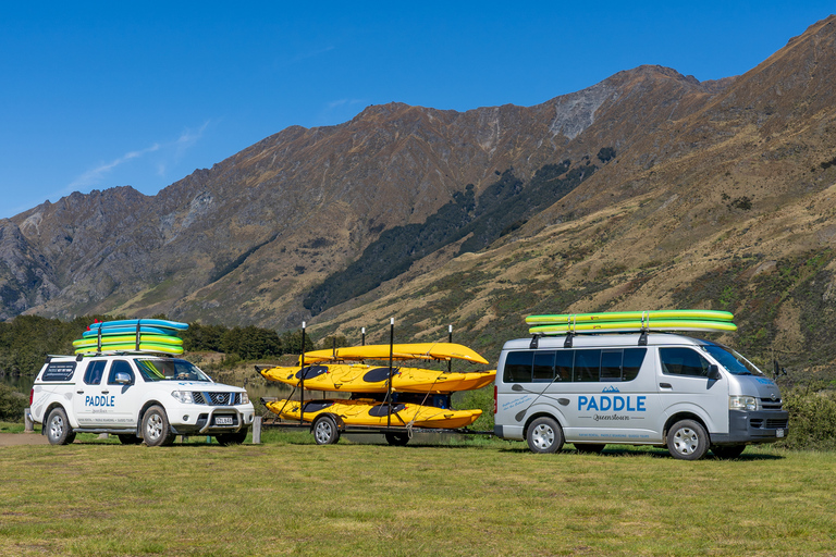 Queenstown: Experiencia en Kayak o SUP en el Lago MokeViaje en coche de Queenstown a Moke Lake