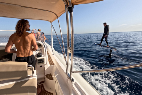 Mallorca : Bateau privé de sports nautiques. Efoil Déjeuner Boissons SUP