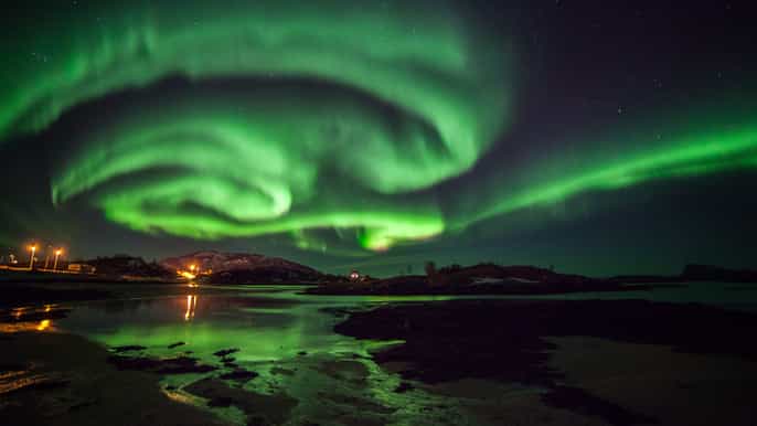 de tromsø norvège septentrionale et aurores boréales