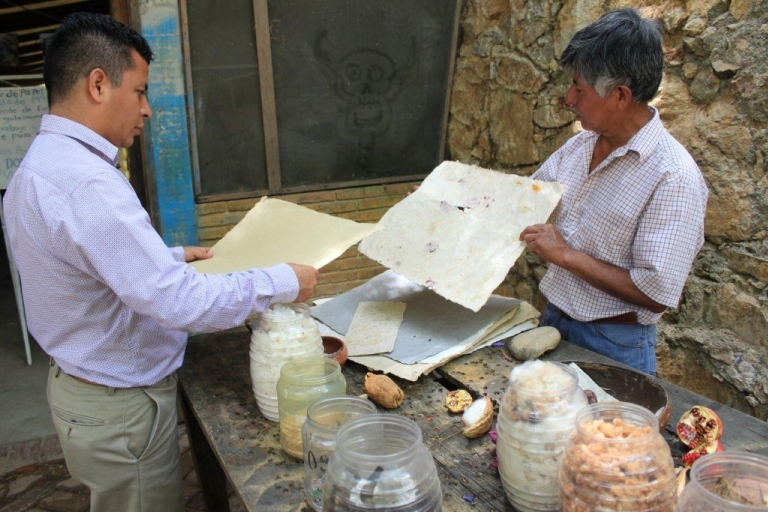 Van Oaxaca: San Agustín Etla Quesillo en papierproductie-tour