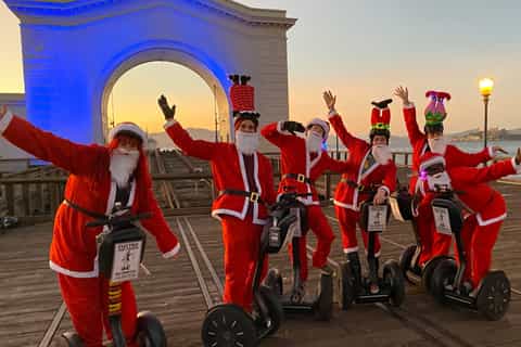 san francisco santas on segways holiday segway tour