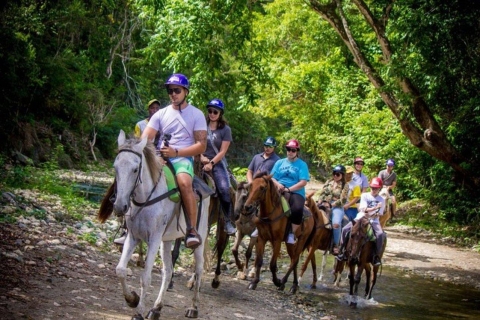 Puerto Plata: combinación de tirolina, paseos a caballo y cascada