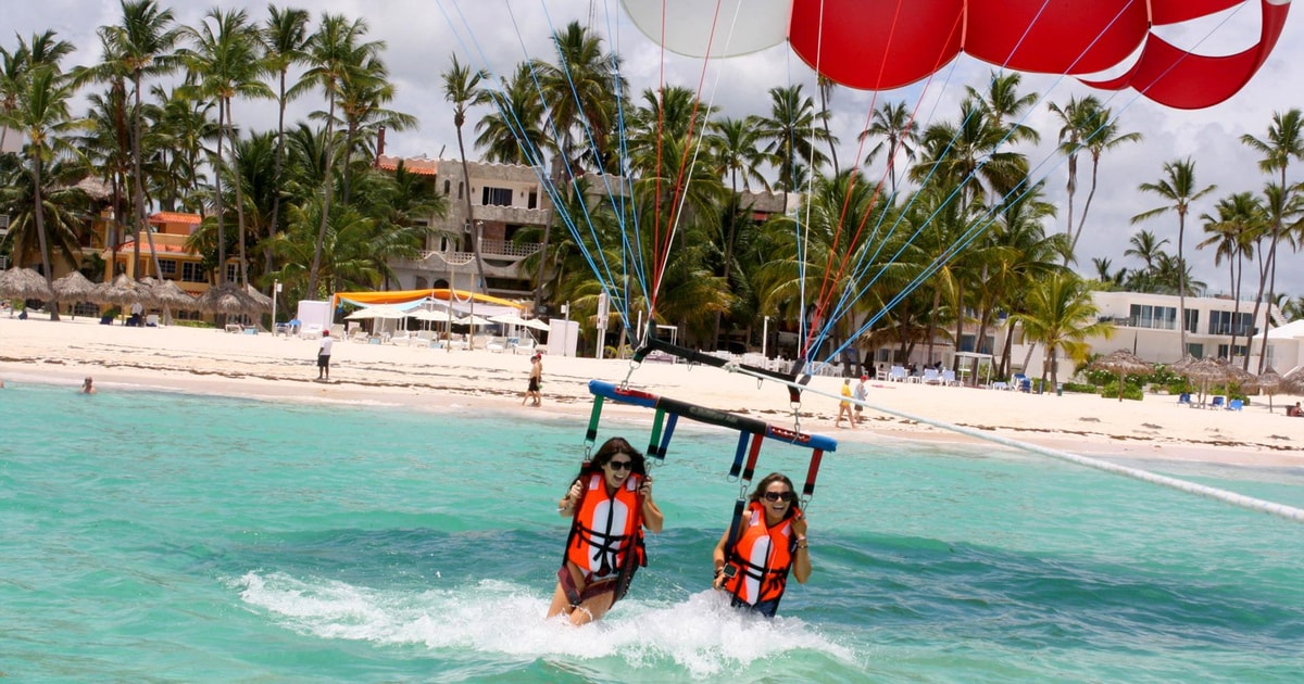 Punta Cana Party Boat with Snorkeling and Parasailing GetYourGuide