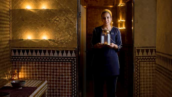 fes traditional hammam massage in a luxury palace