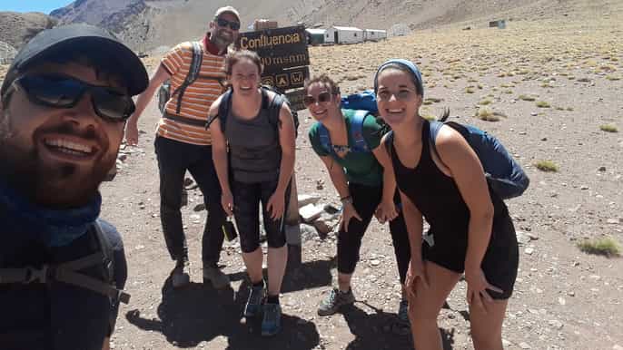 mt. aconcagua confluencia camp trekking