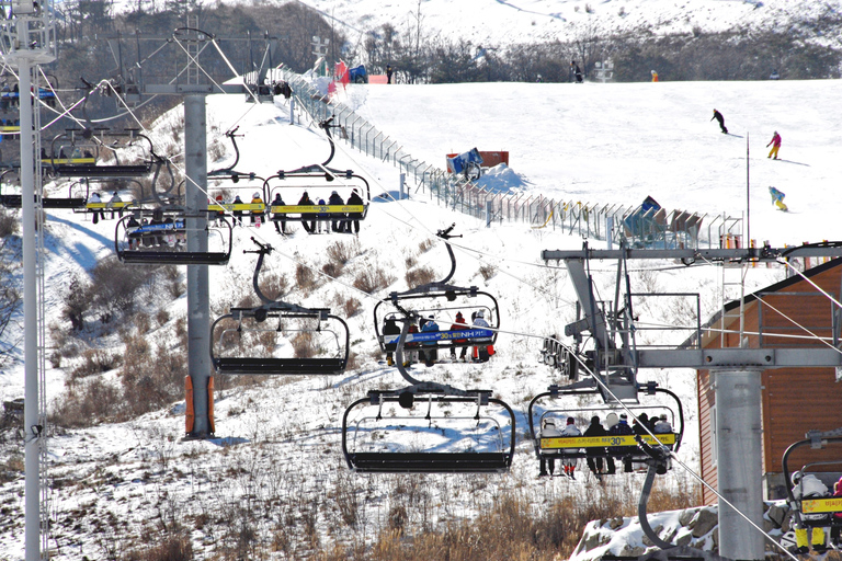 From Busan: Eden Valley Resort Ski and Winter Fun Tour Snow Sled Package - Meeting at Seomyeon Station