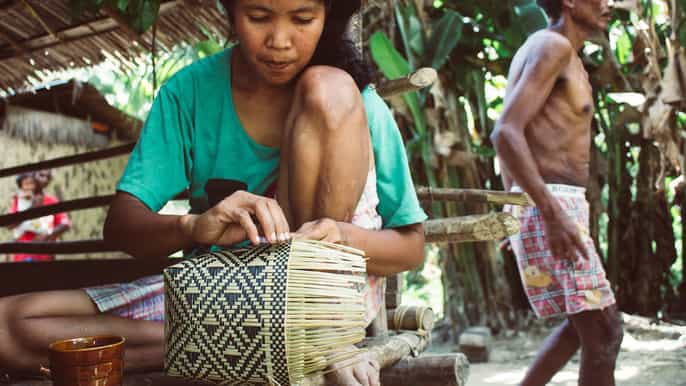 from puerto princesa trek to batak tribe village