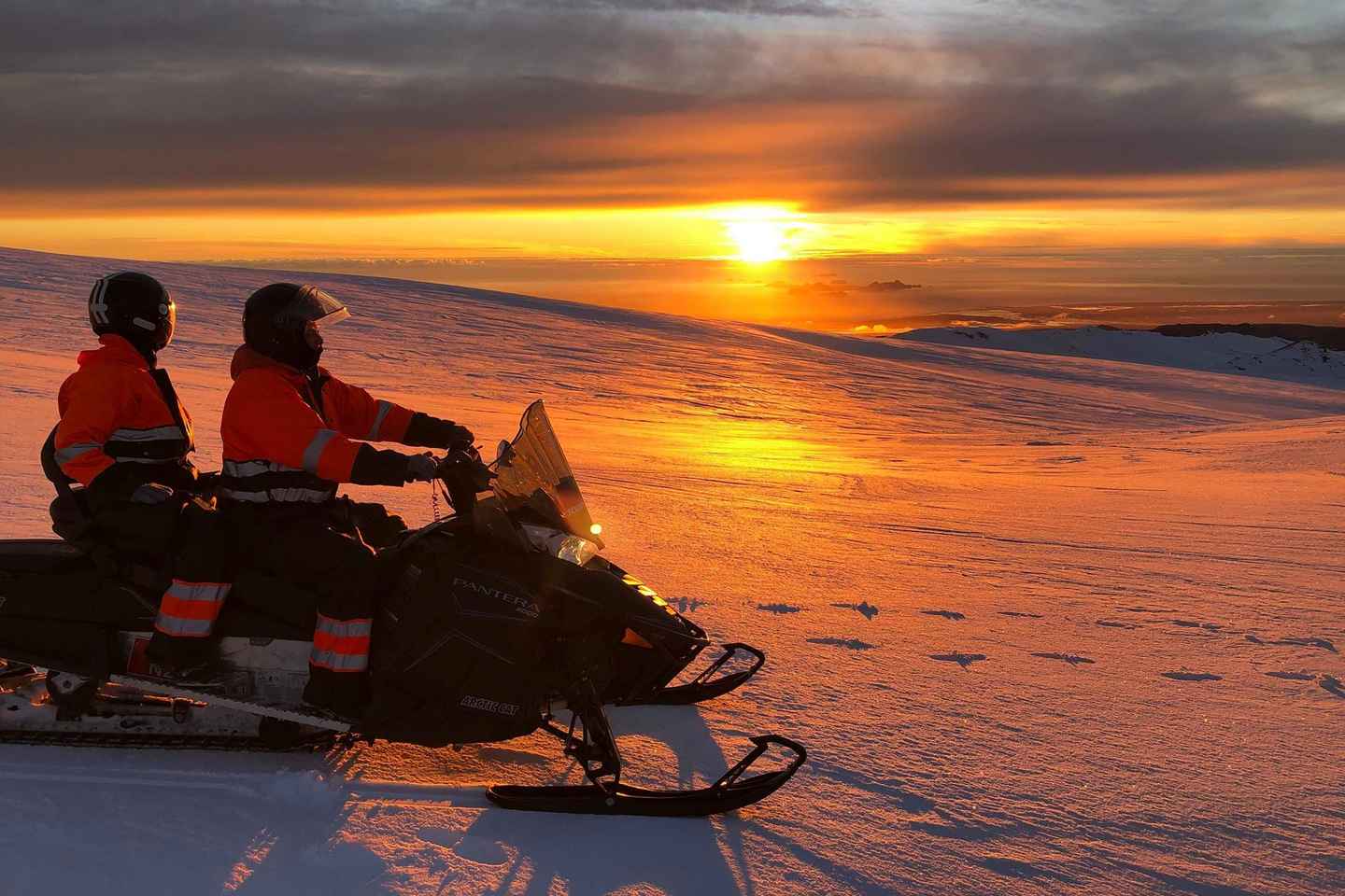 Snowmobiling on Eyjafjallajökull