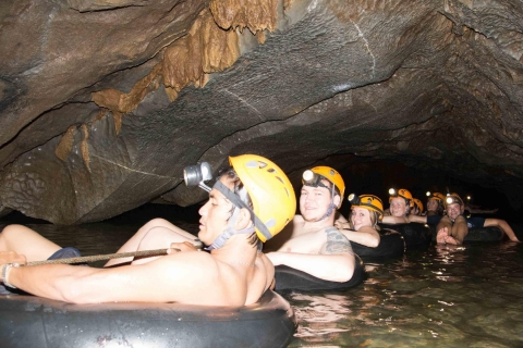 Vang Vieng: kajakken en grotbuizen met tokkelbaan/Blue LagoonTham Nam Cave Tour met tokkelbaan