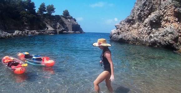 Marina del Cantone: 4-stündige transparente Kajaktour nach Jeranto