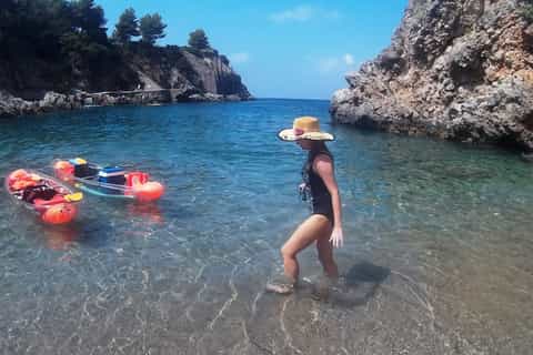 Marina del Cantone: 4-Hour Transparent Kayak Tour to Jeranto
