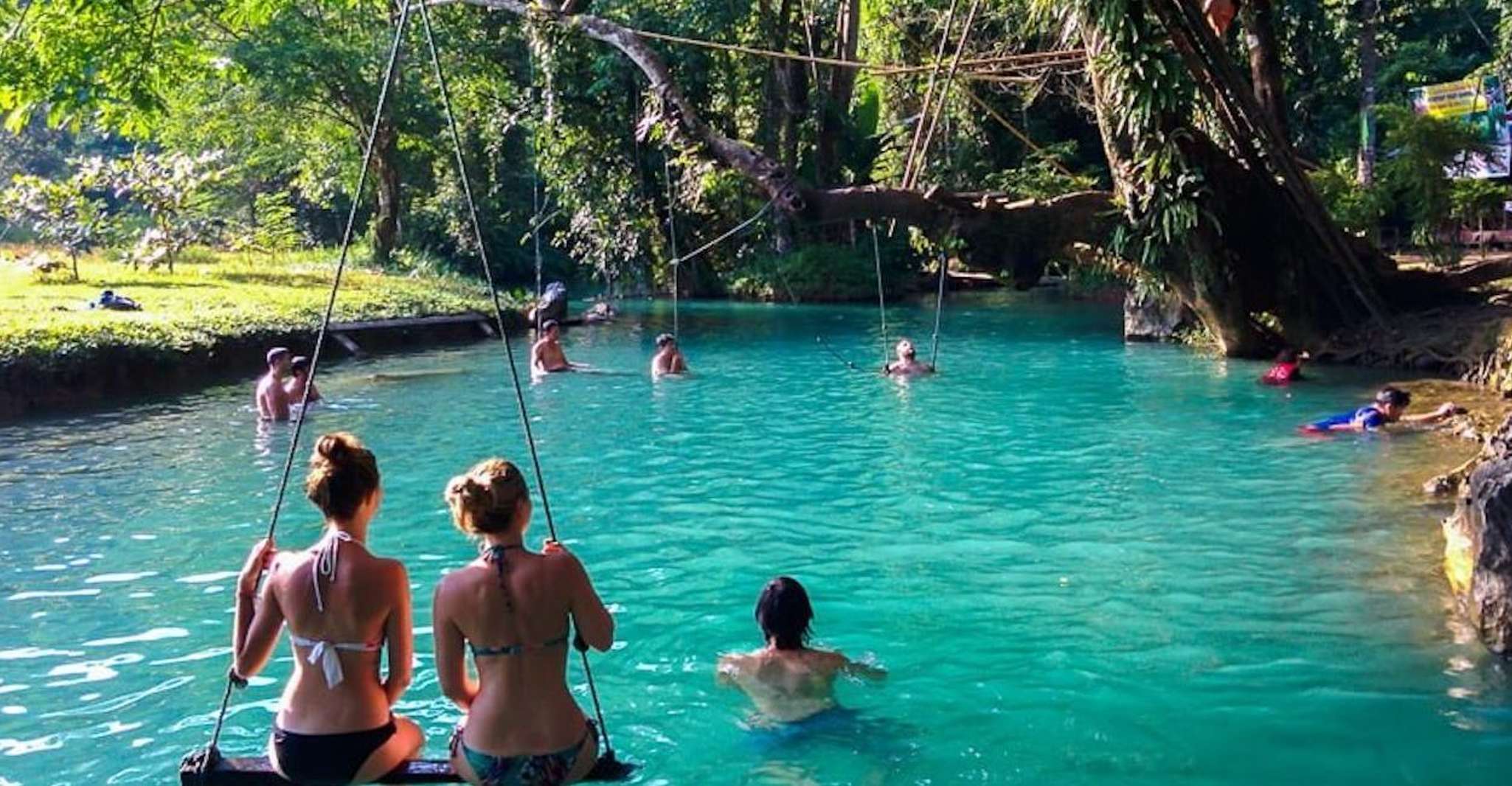 Vang Vieng, Kayaking & Cave Tubing with Zip Line/Blue Lagoon - Housity