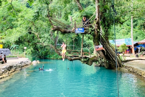 Vang Vieng: Kayaking & Cave Tubing with Zip Line/Blue Lagoon Tham Nam Cave Tour with Blue Lagoon 1 and Zip Line