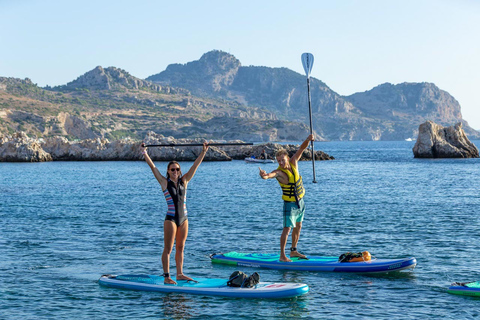 Rhodos: Stand-Up Paddle och snorkeläventyrPaddelsurfing och snorkling - upphämtning från norra Rhodos