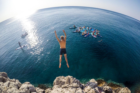 Rhodes: Aventura de Stand-Up Paddle e SnorkelStand-Up Paddleboard e Snorkeling North Island Pickup