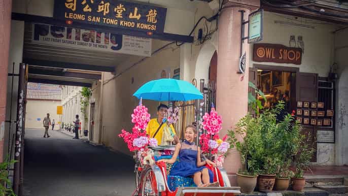 penang 3hour heritage tour with trishaw ride