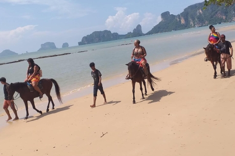 Krabi Province: City Tour with 1-Hour Beach Horse Ride Standard Option