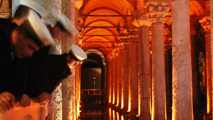 istanbul visite guidée coupefile de la citerne basilique