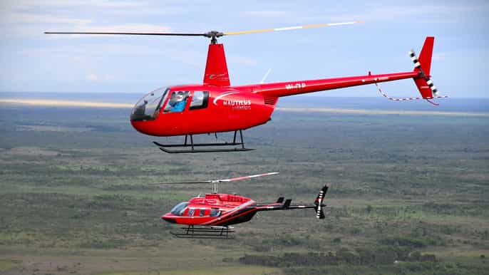 from darwin private halfday helicopter and fishing tour