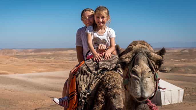 marrakech agafay desert oasis camel experience with snack