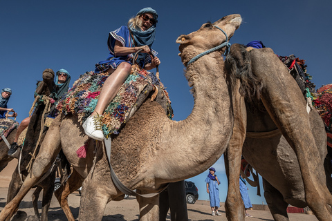 Marrakech : désert d'Agafay, oasis, chameau et en-casVisite avec prise en charge aller-retour à votre hôtel/riad