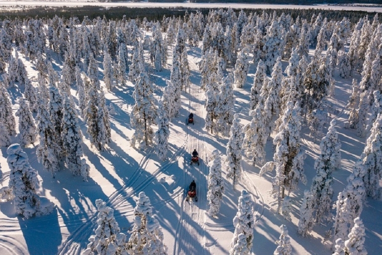 Rovaniemi: gezinsvriendelijke sneeuwscootertocht poolcirkel