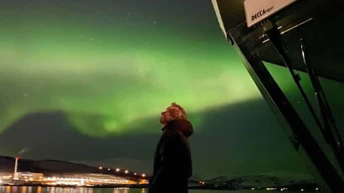 tromsø northern lights cuisine cruise by electric catamaran