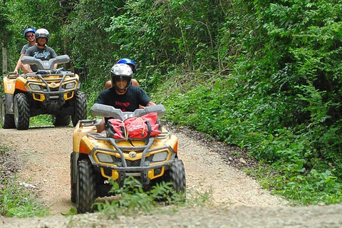 Atv delad körning zipline och simning i cenote