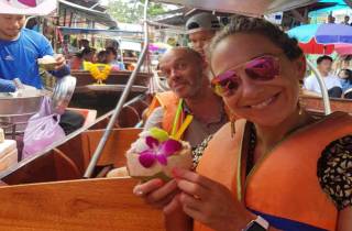 Bangkok: Kokosnuss-Farm, schwimmender Markt & Train Market