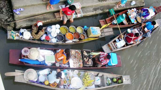 tour privado mercado flotante de amphawa y mercado del tren