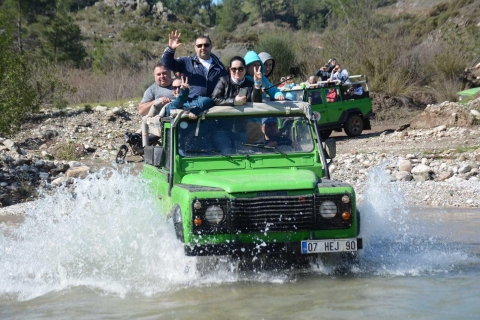 Depuis Alanya: safari en jeep sur la rivière Obacay et pique-nique
