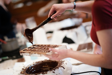 Bruxelles : atelier de fabrication de chocolats