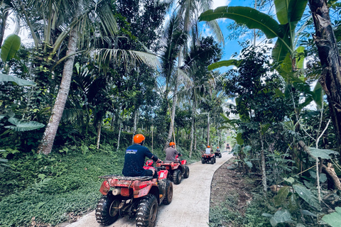 Ubud: Gorilla Face-quad, jungleschommel, waterval en maaltijdTandemrit met Bali Transfers