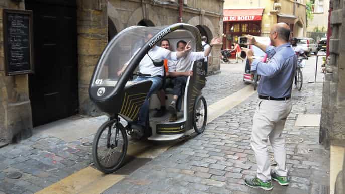 lyon 1 or 2hour pedicab tour
