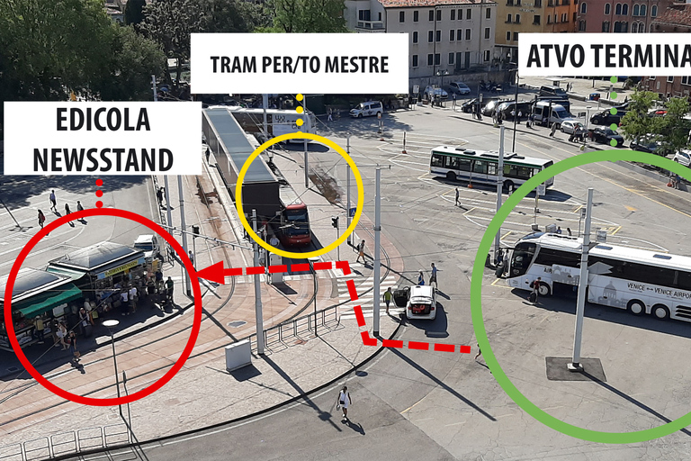 Traslado en autobús entre Lido di Jesolo y Venecia.Transferencia directa de Lido di Jesolo a Venecia