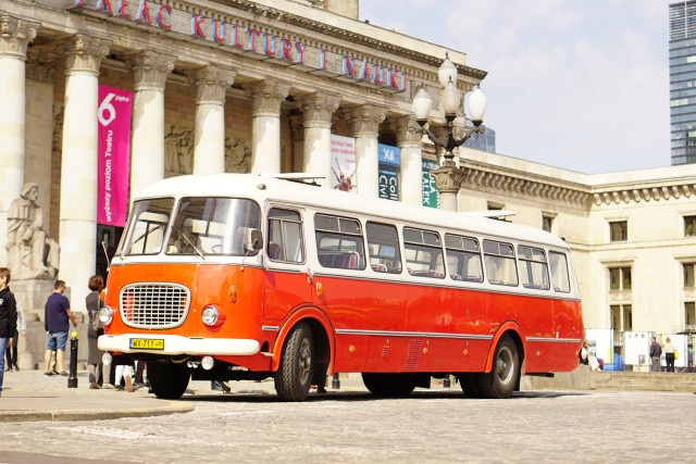 Visit Warsaw Highlights Guided Retro Bus Tour in Warsaw, Poland