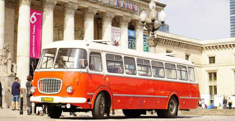 Varsovia: tour guiado en autobús retro por lo más destacado