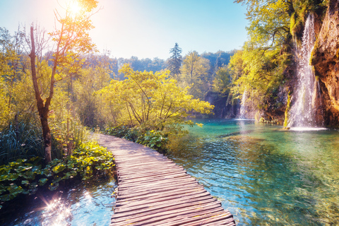 Split: Transfer to Zagreb with Plitvice Lakes Entry Tickets Tour from Split