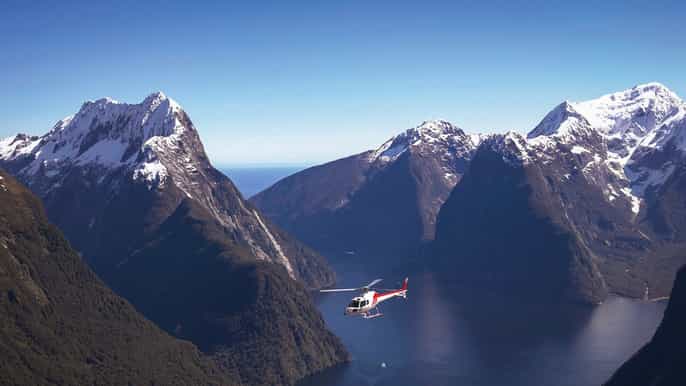 milford sound fiord cruise helicopter glacier landing