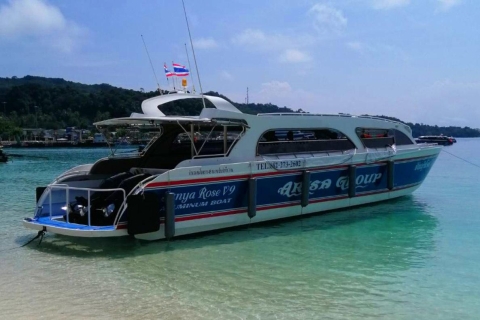 Transfert en hors-bord de Krabi à Koh Phi PhiTransfert en hors-bord de Ko Phi Phi (jetée de Tonsai) à Krabi