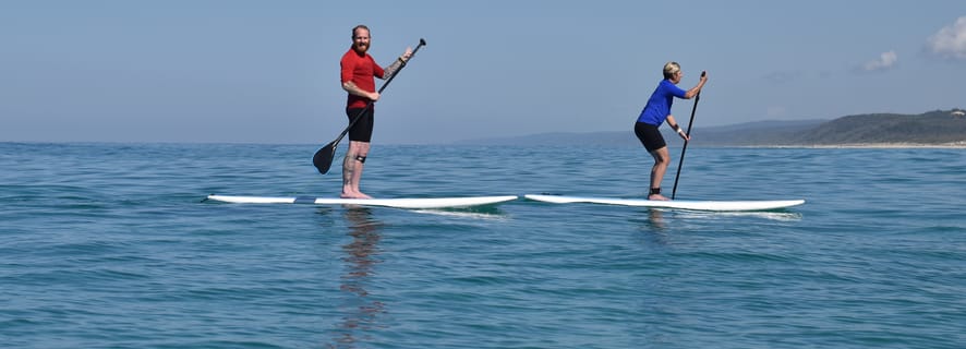 Noosa: Stand Up Paddle Lesson Double Island Adventure