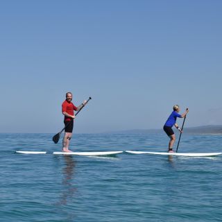Noosa: Stand Up Paddle Lesson Double Island Adventure